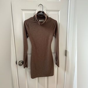 Cut-out back mock-neck dress